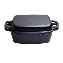 Gusseisen Brotbacktopf-Set eckig, 28 x 20 cm