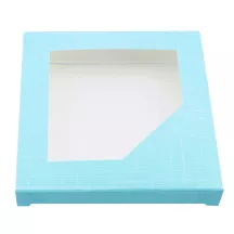 Confezione per tavolette di cioccolato turchese 10 cm x 10 cm, 10 pezzi