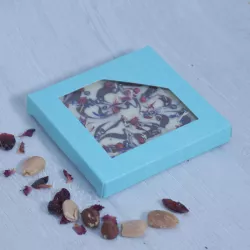 Confezione per tavolette di cioccolato turchese 10 cm x 10 cm, 10 pezzi