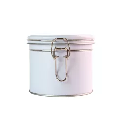 Guetzli tin round with swing top, white Ø 102 x 90 mm