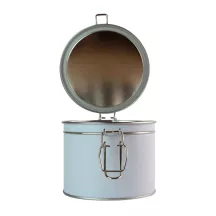 Boîte à biscuits ronde avec fermeture à étrier, blanc Ø 102 x 90 mm