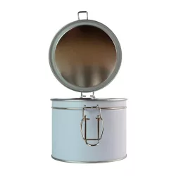 Boîte à biscuits ronde avec fermeture à étrier, blanc Ø 102 x 90 mm