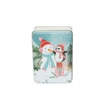 Keksdose Schneemann Geschenke, 140 x 100 x 55 mm