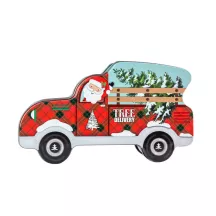 Gebäckdose Santa Car Tree Delivery, 190 x 63 x 110 mm