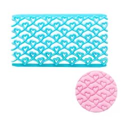 Fondant embosser - curved heart pattern