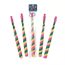 Bastone per pinata in legno con carta colorata