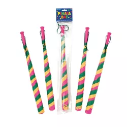 Bastone per pinata in legno con carta colorata