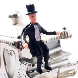 White cake decoration carriage for wedding