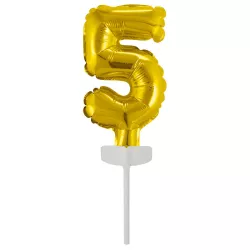 Cake topper number 5 gold