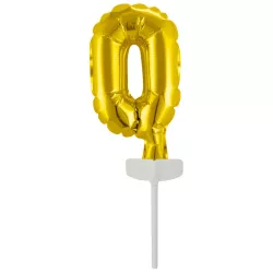Cake topper number 0 gold