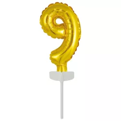 Cake Topper Zahl 9 Gold