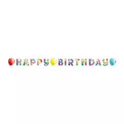 Happy Birthday garland with balloon look, 174 x 13 cm