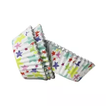 Moules à cupcakes étoiles multicolores, 30 pièces