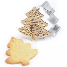 Christmas tree cookie cutter with embosser