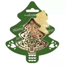 Christmas tree cookie cutter with embosser
