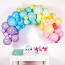 Bouquet di palloncini arcobaleno pastello, 78 pezzi