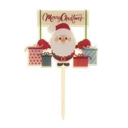 1 Topper "Merry Christmas" Santa Claus