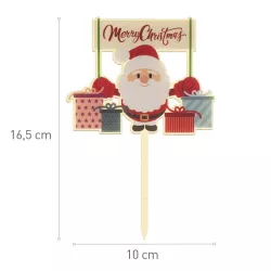 1 Topper "Merry Christmas" - Weihnachtsmann