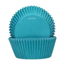 Moules à cupcakes turquoise, 48 pièces