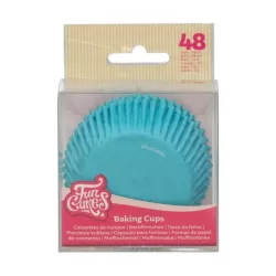 Cupcake baking cups turquoise, 48 pieces