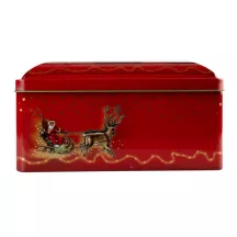 Cookie tin Santa is coming, 200 x 200 x 110 mm