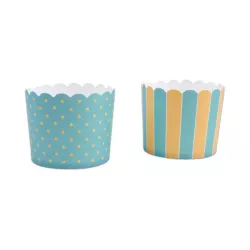 Pirottino per cupcake Giallo e Blu, 12 pezzi