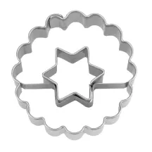 Stern-Ausstecher im gewellten Ring, Ø 4 cm