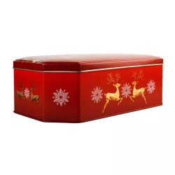 Cookie tin Christmas moose 238 x 147 x 75 mm