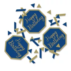 14 g Confettis "Happy Birthday" Navy & Gold
