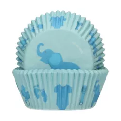 Cupcakes-Backförmchen Babyblau, 48 Stück