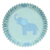 Moules à cupcakes bleu bébé, 48 pièces