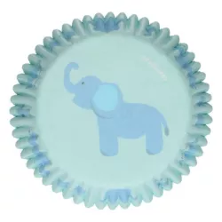 Cupcakes-Backförmchen Babyblau, 48 Stück