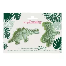 Tagliabiscotti con espulsore per dinosauri, 2 pezzi