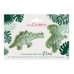 Ausstecher mit Auswerfer Dinos, 2 Stück