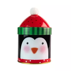 Guetzlidose Pinguin Ø 90 x 125 mm - mit Mütze