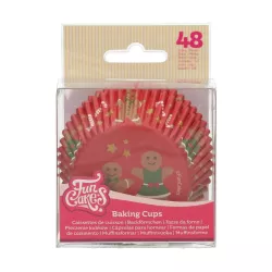 Astucci per cupcake Merry Christmas, 48 pezzi