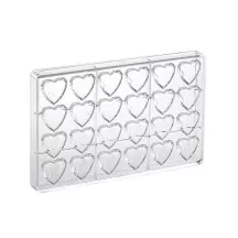 Heart diamond chocolate mold for 24 chocolates