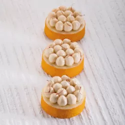 Round silicone hazelnut mold, 8 pieces, Ø 6 cm