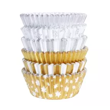 Pirottino per cupcake Mix Natalizio Oro e Argento, 100 pezzi