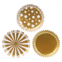 Pirottino per cupcake Mix Natalizio Oro e Argento, 100 pezzi