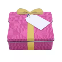 Cookie tin pink, 95 x 110 x 35 mm