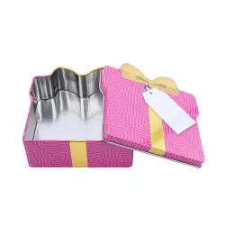 Cookie tin pink, 95 x 110 x 35 mm