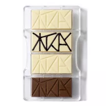 Stampo per tavolette di cioccolato in Policarbonato, fantasia (4 pezzi)