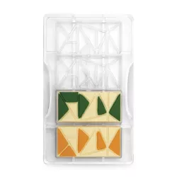 Moule en polycarbonate pour tablettes de chocolat, à motifs (4 pièces)