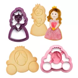 Princess and carriage cookie cutter set, 2-piece - 865 300 g