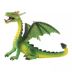 Green dragon play figure as a cake topper