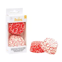 Pirottino per cupcake Cuori, 36 pezzi