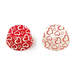Pirottino per cupcake Cuori, 36 pezzi