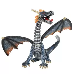 Drago blu/argento - Statuetta e Cake topper