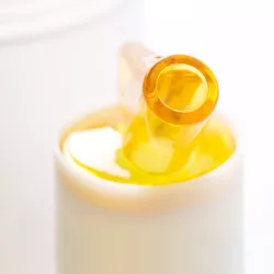 4-piece plastic container with screw-on lid and spout